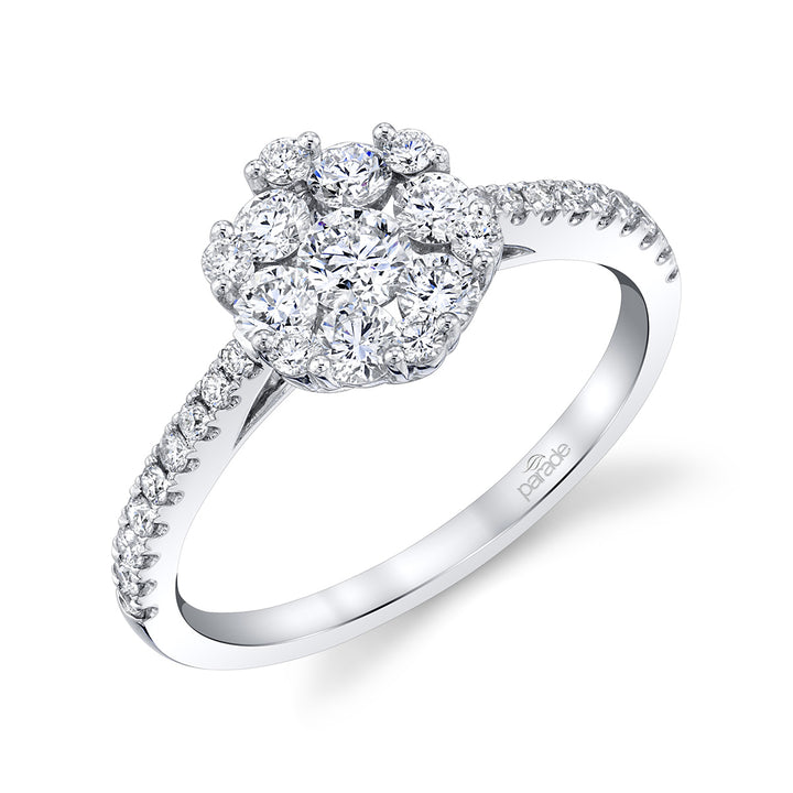 Diamond Cluster Engagement Ring
