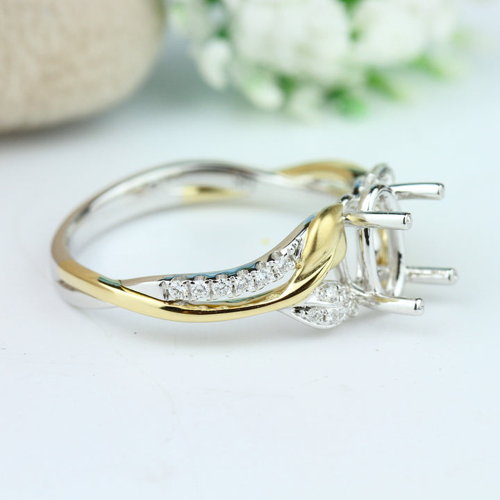 Diamond Twist Engagement Ring