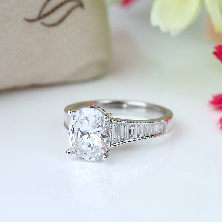 Baguette Diamond Engagement Ring