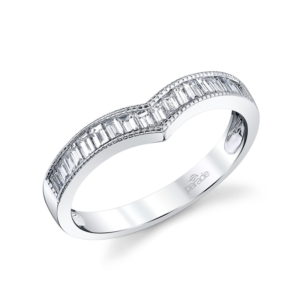 Baguette Diamond Twist Wedding Band