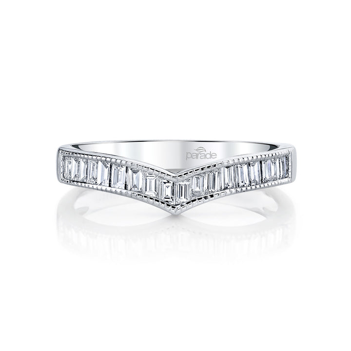 Baguette Diamond Twist Wedding Band