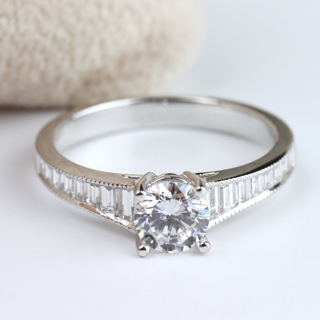 Baguette Diamond Engagement Ring