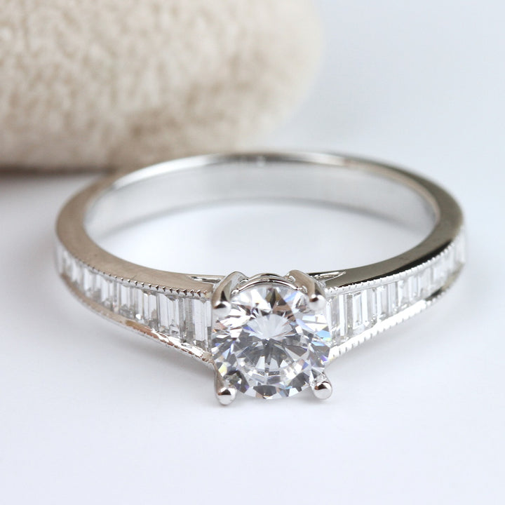 Baguette Diamond Engagement Ring