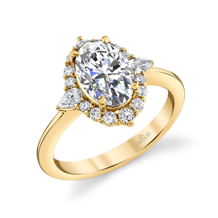 Oval Diamond Halo Engagement Ring