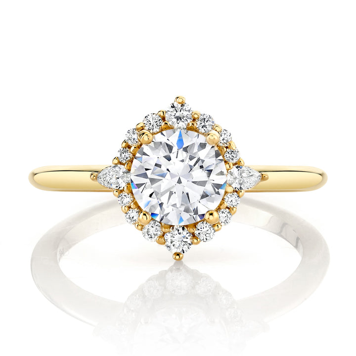 Diamond Halo Engagement Ring