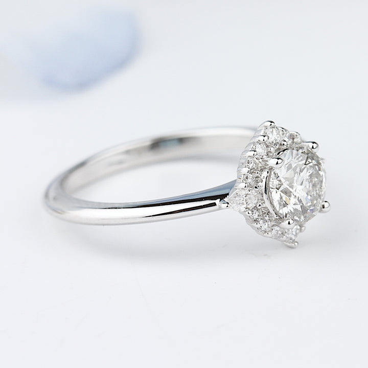 Diamond Halo Engagement Ring