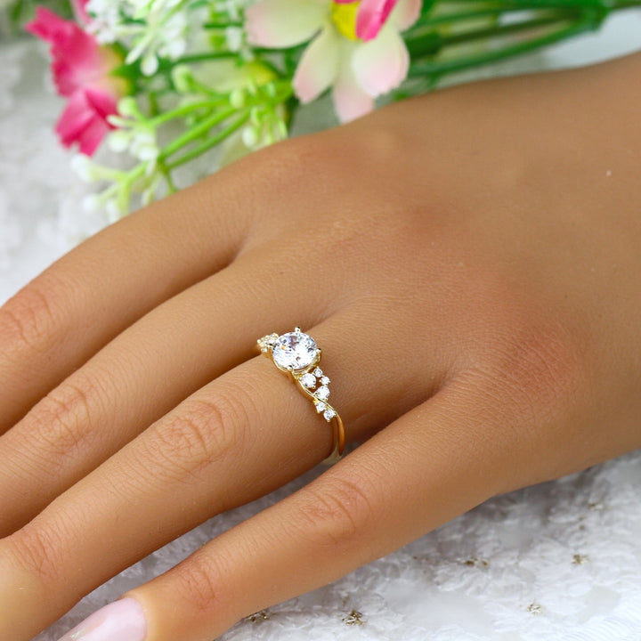 Diamond Twist Engagement Ring