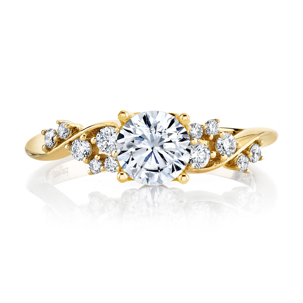 Diamond Twist Engagement Ring
