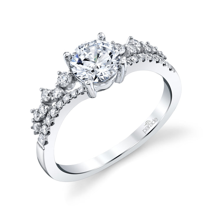 Diamond Curved Engagement Ring