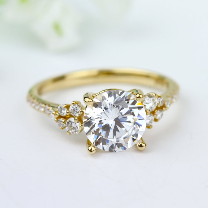 Diamond Cluster Engagement Ring