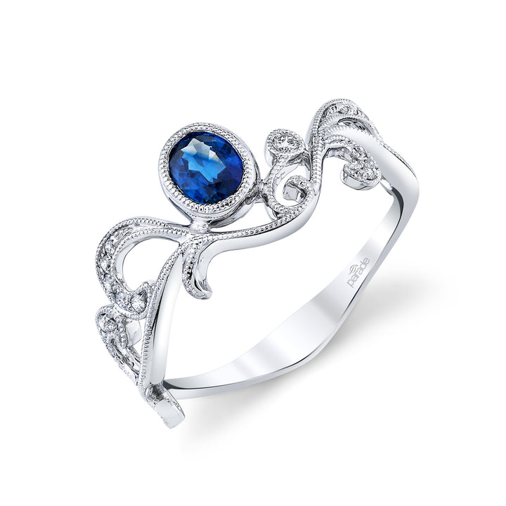 Blue Sapphire Engagement Ring