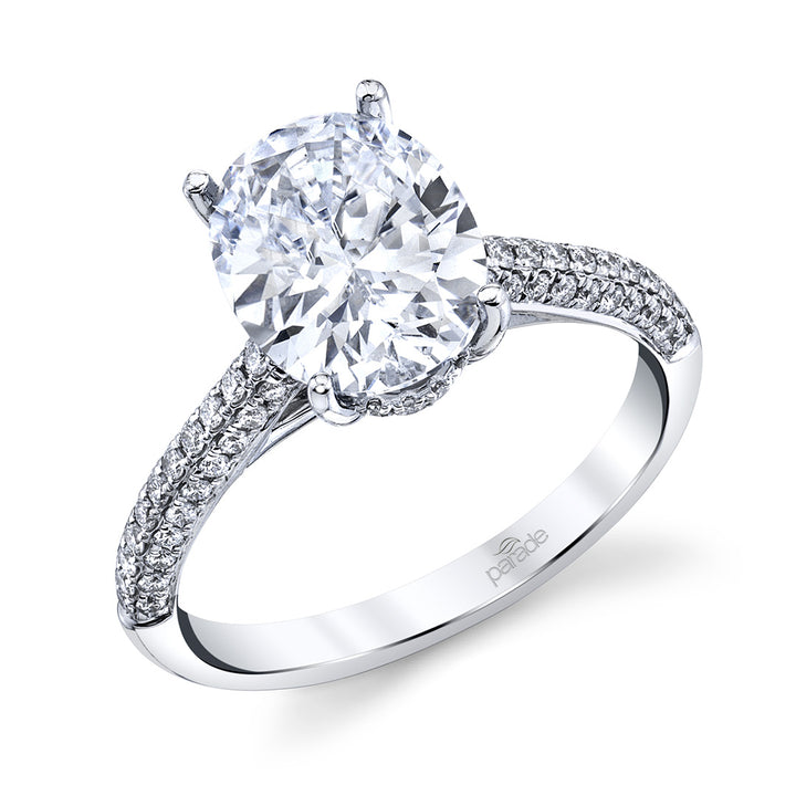 Oval Diamond Halo Engagement Ring