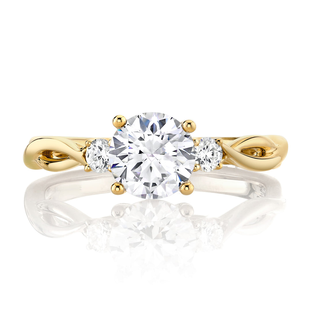 Diamond Twist Engagement Ring