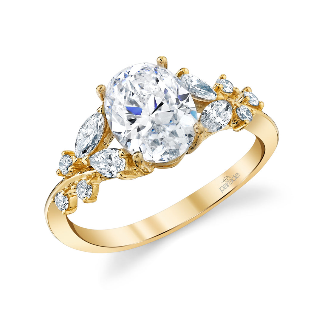 Marquise & Round Diamond Engagement Ring