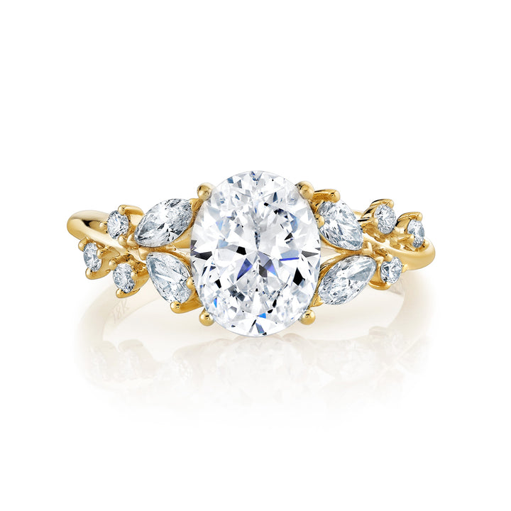 Marquise & Round Diamond Engagement Ring