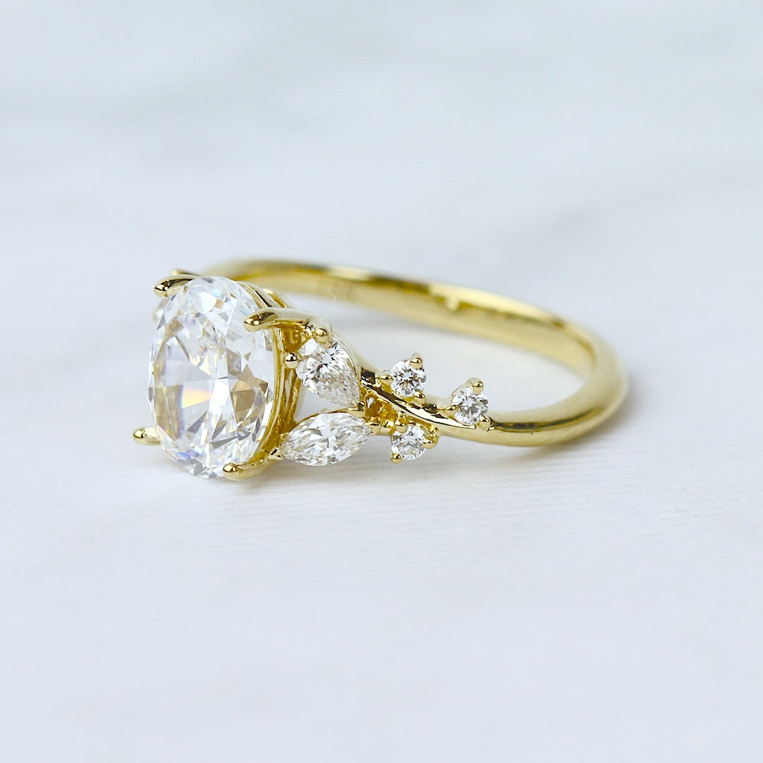 Marquise & Round Diamond Engagement Ring