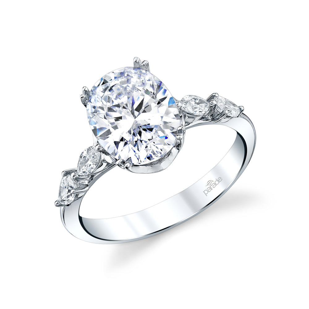 Marquise & Round Diamond Engagement Ring