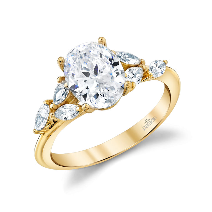 Marquise & Round Diamond Engagement Ring