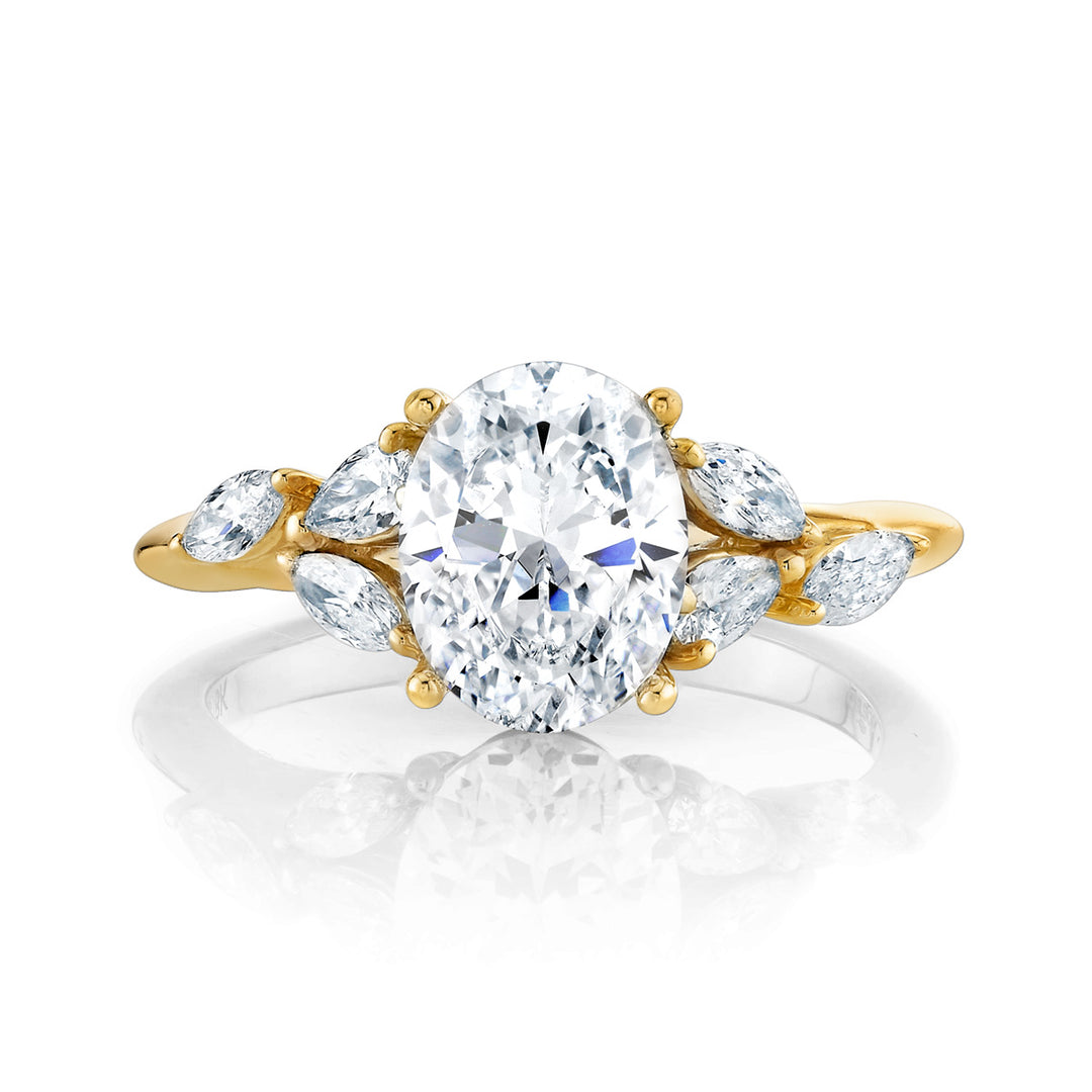 Marquise & Round Diamond Engagement Ring