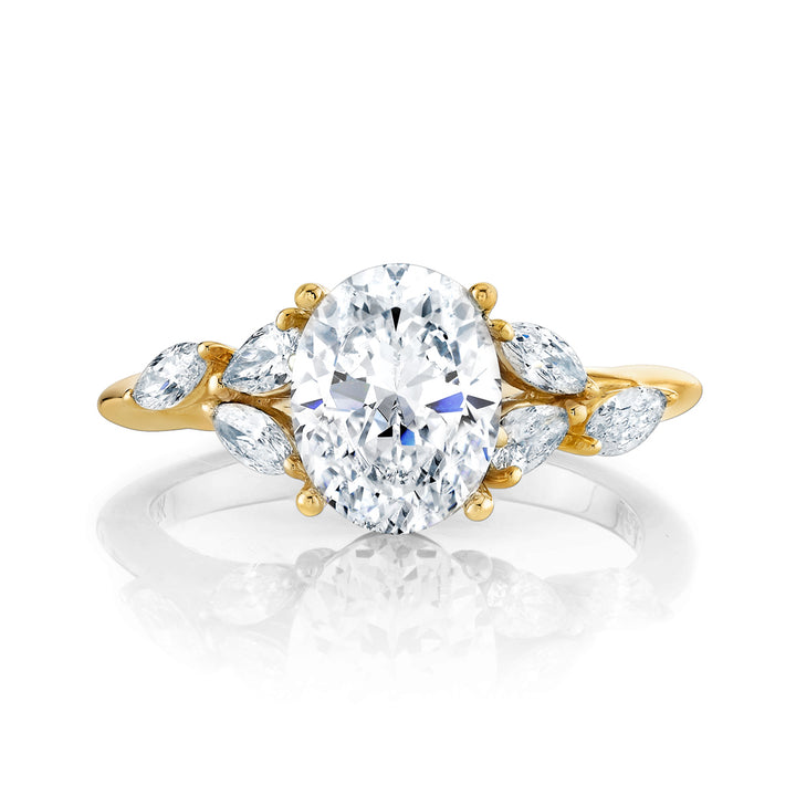 Marquise & Round Diamond Engagement Ring