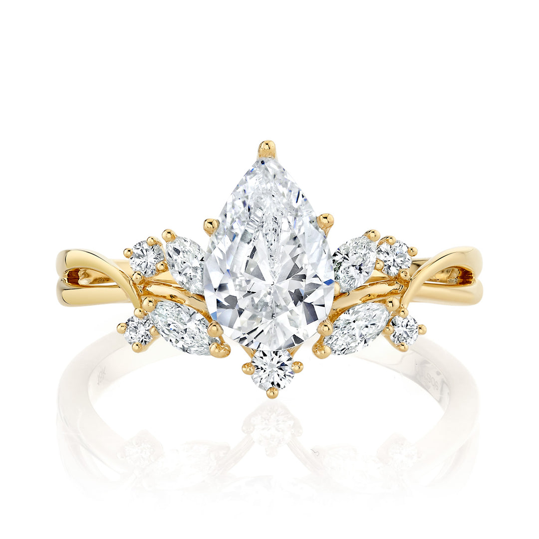 Diamond Cluster Engagement Ring