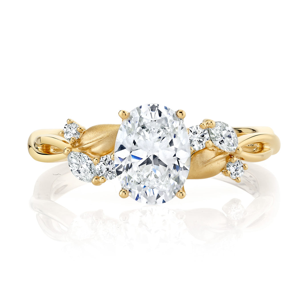 Oval Diamond Braided Engagement Ring