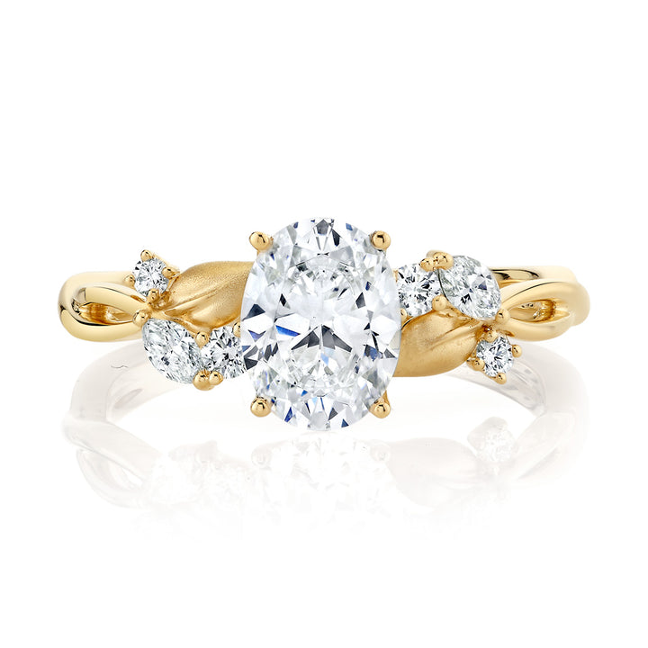 Oval Diamond Braided Engagement Ring