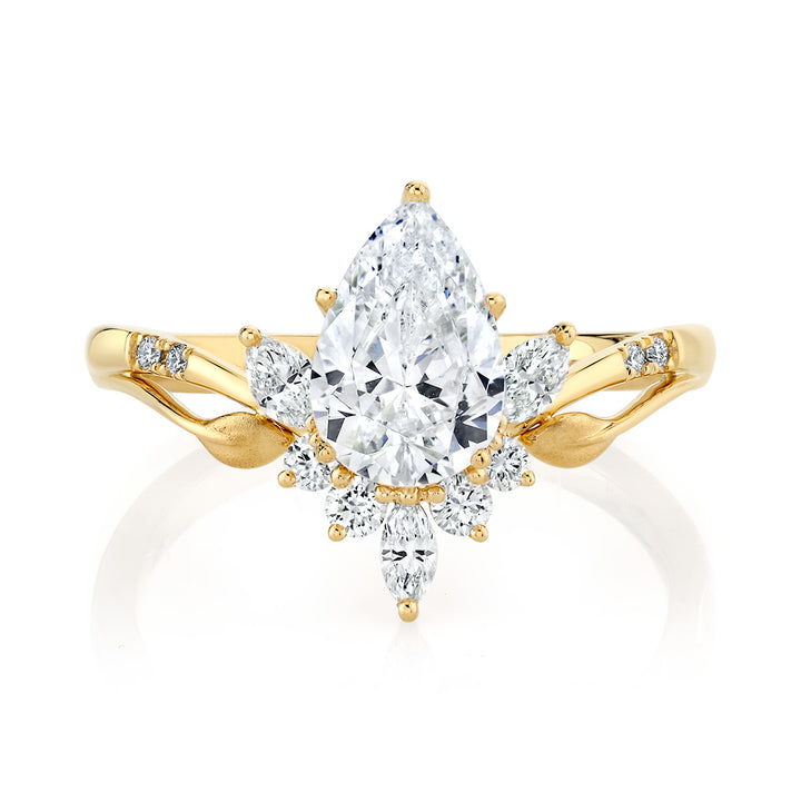 Round Diamond Cluster Engagement Ring