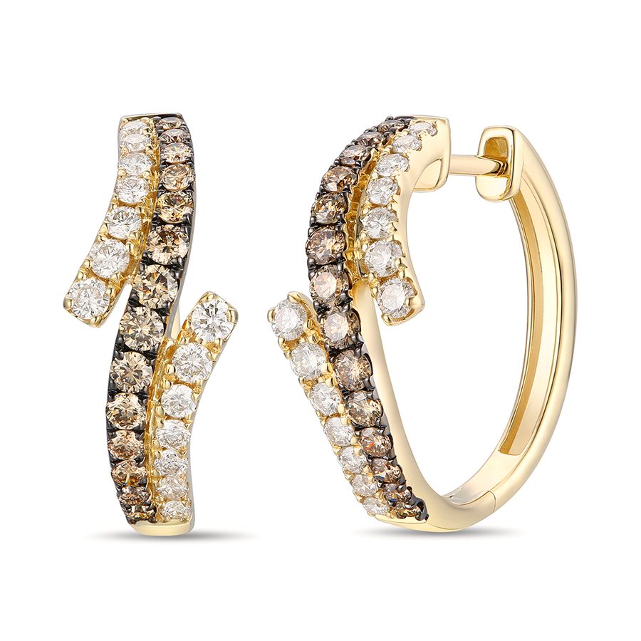 14K YELLOW GOLD DIAMOND  EARRINGS
