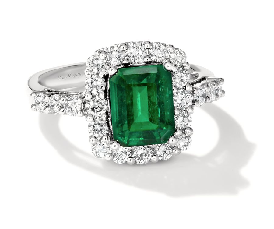 95% PLATINUM  GOLD DIAMOND NEW EMERALD RING
