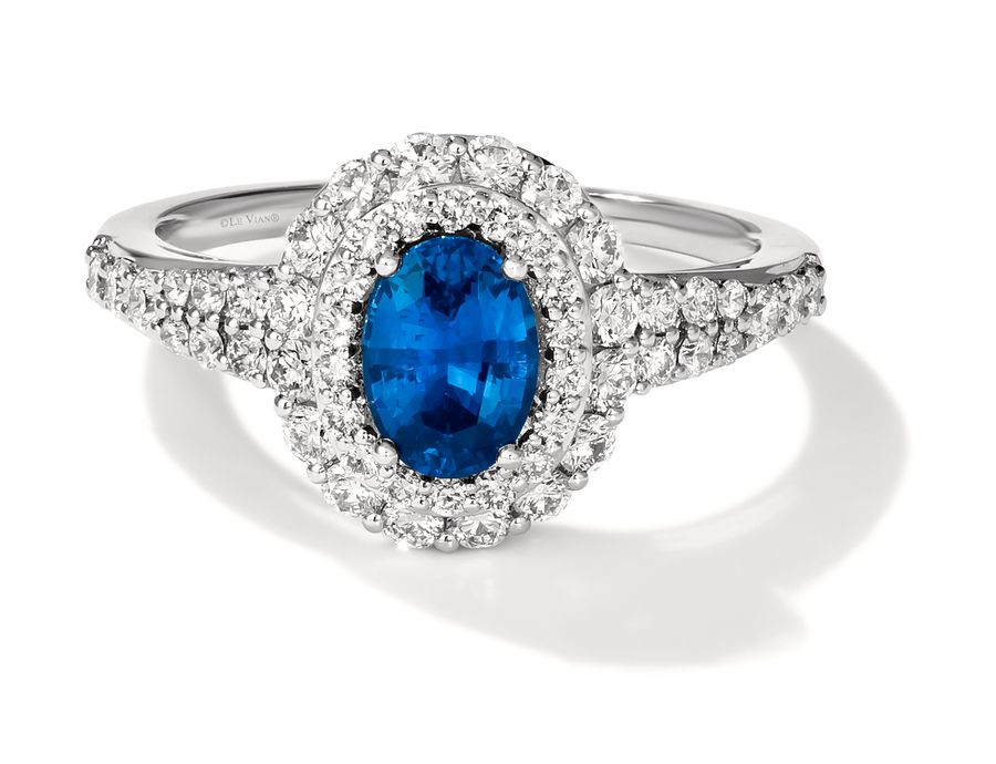 95% PLATINUM  GOLD DIAMOND CEYLON SAPPHIRE RING