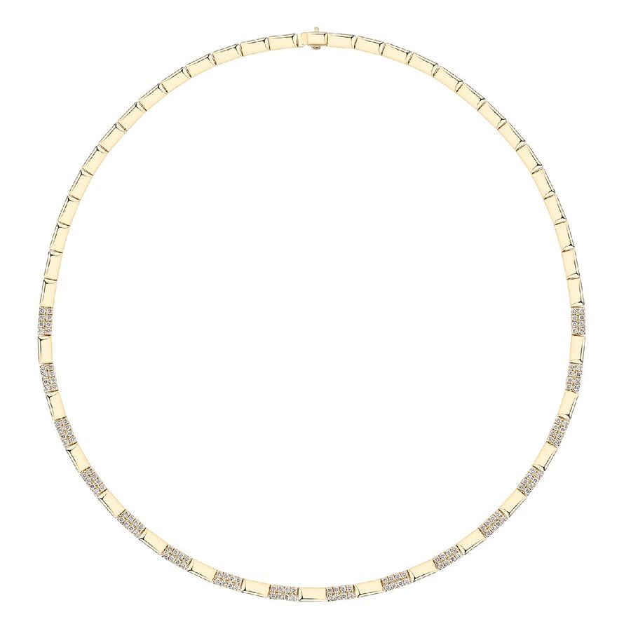 14K YELLOW GOLD DIAMOND  NECKLACE