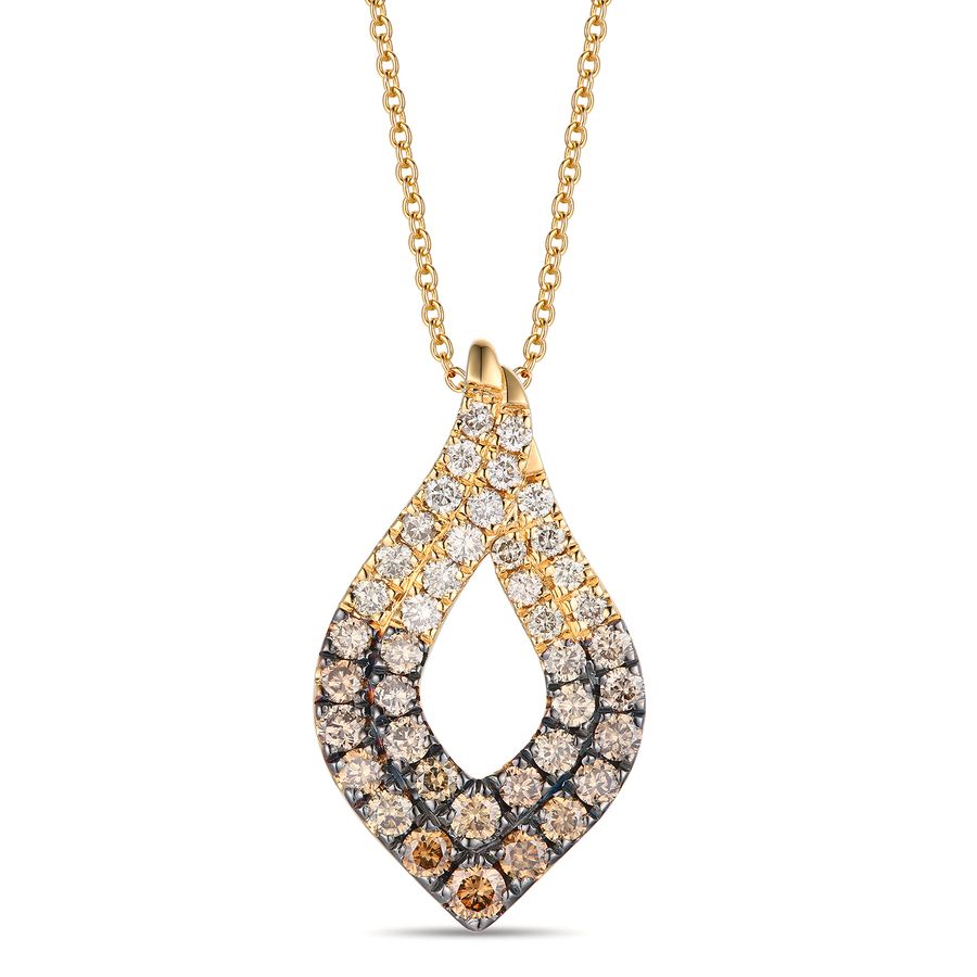 14K YELLOW GOLD DIAMOND  PENDANT