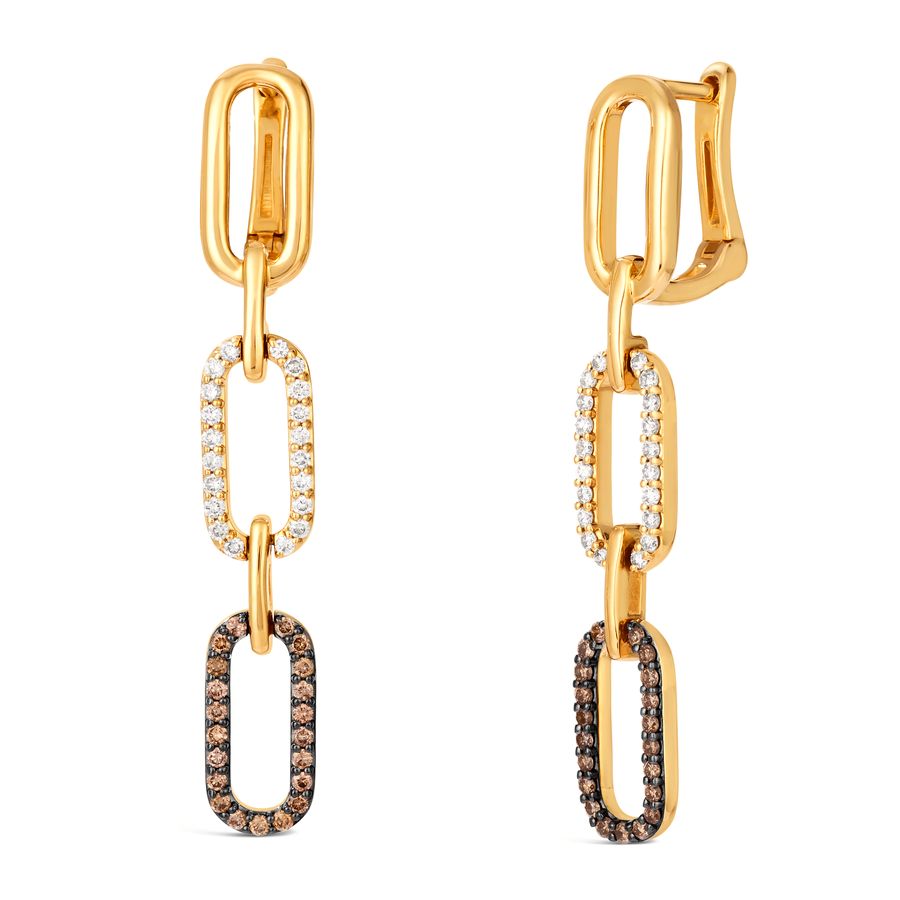 14K YELLOW GOLD DIAMOND  EARRINGS