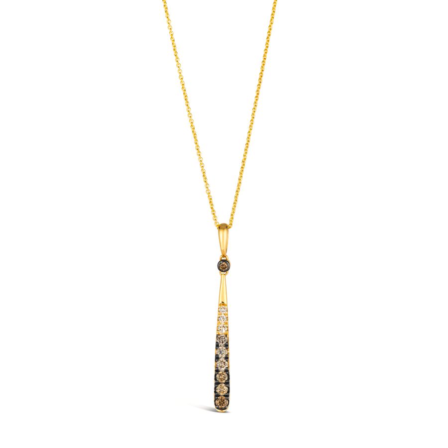 14K YELLOW GOLD DIAMOND  PENDANT