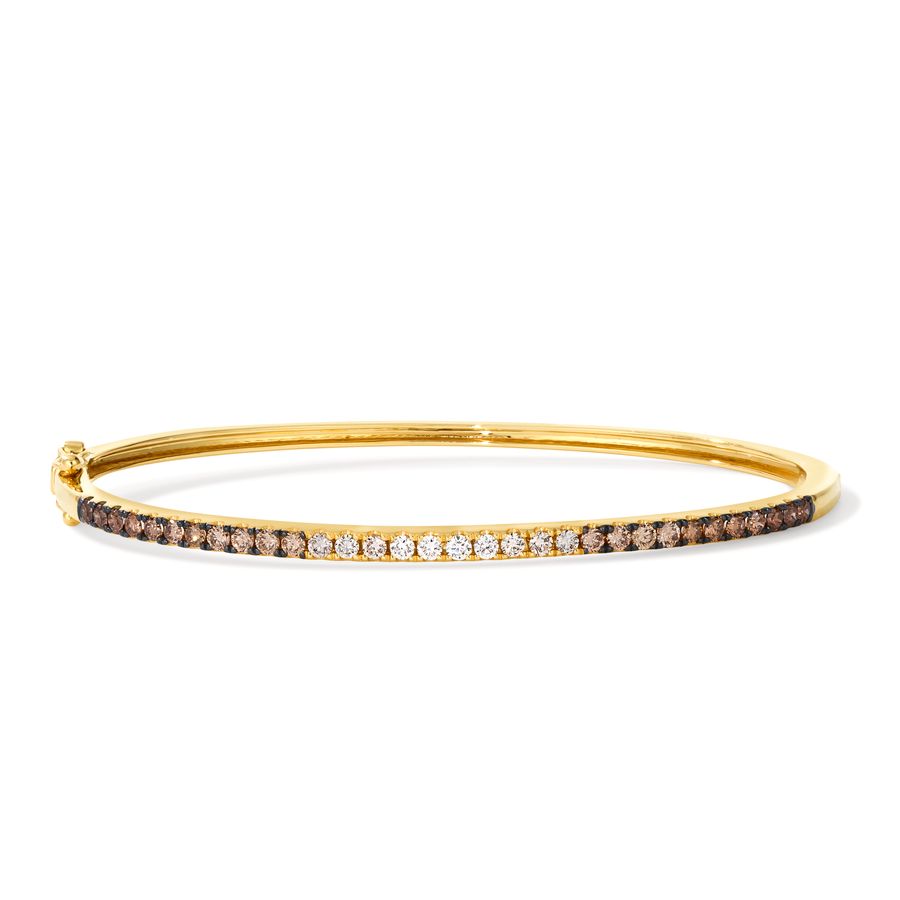 14K YELLOW GOLD DIAMOND  BANGLE