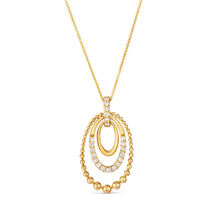 14K YELLOW GOLD DIAMOND  PENDANT