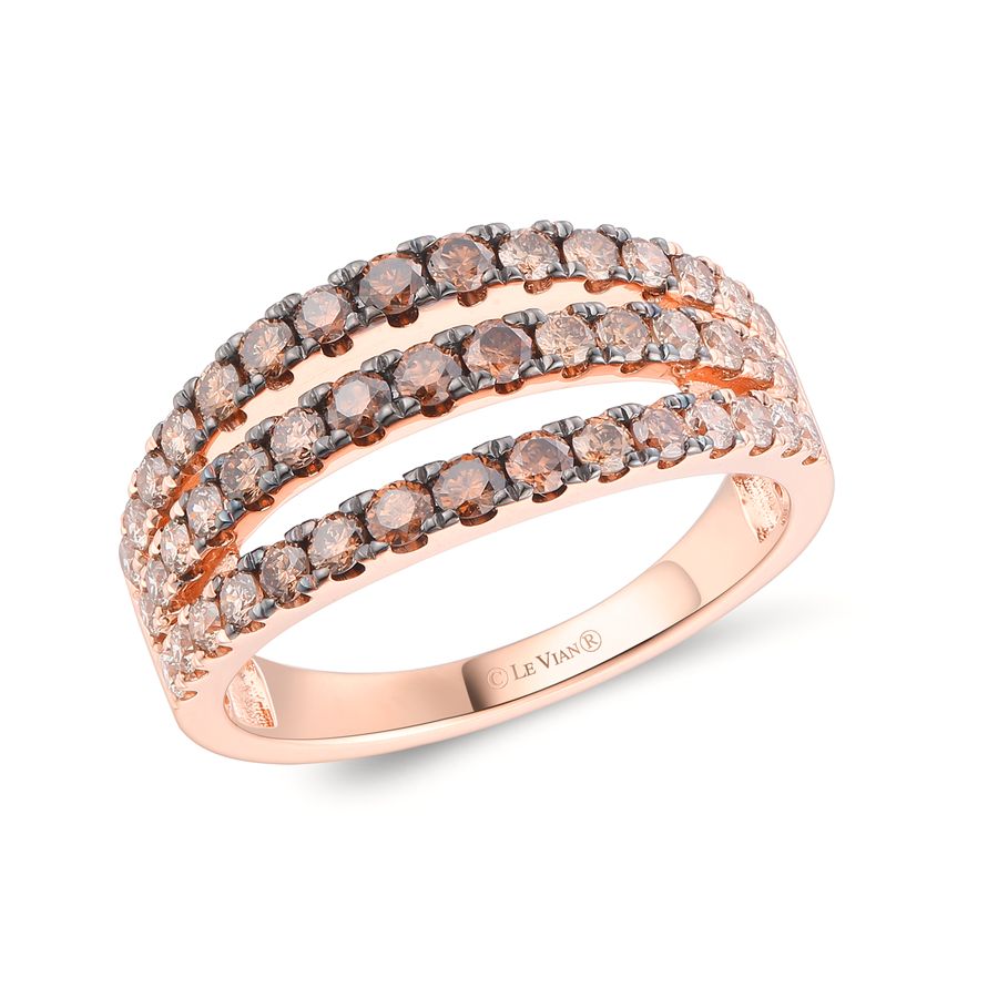 14K STRAWBERRY GOLD DIAMOND  RING