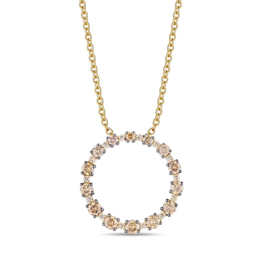 14K YELLOW GOLD DIAMOND  PENDANT