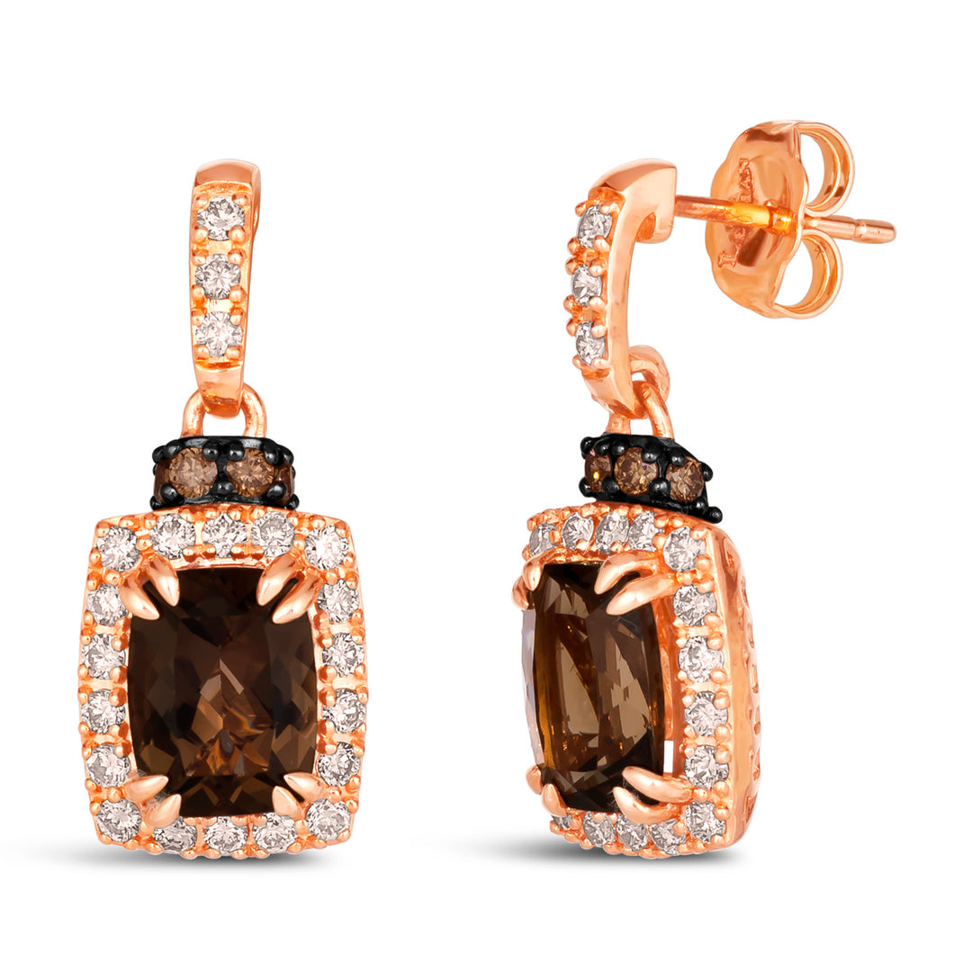 Strawberry Gold®Chocolate Quartz®EARRINGS
