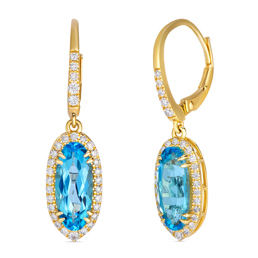 Honey Gold™Ocean Blue Topaz™EARRINGS