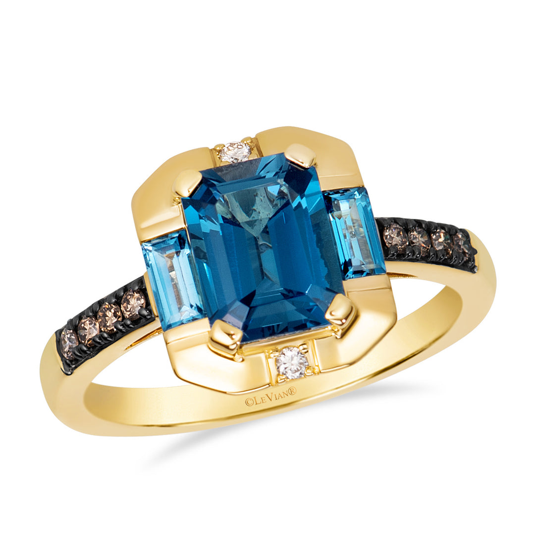 Honey Gold™Deep Sea Blue Topaz™RING