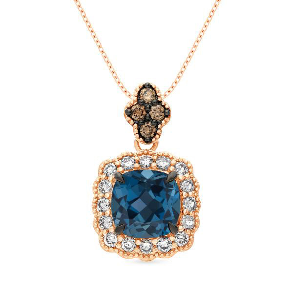 Strawberry Gold®Deep Sea Blue Topaz™PENDANT