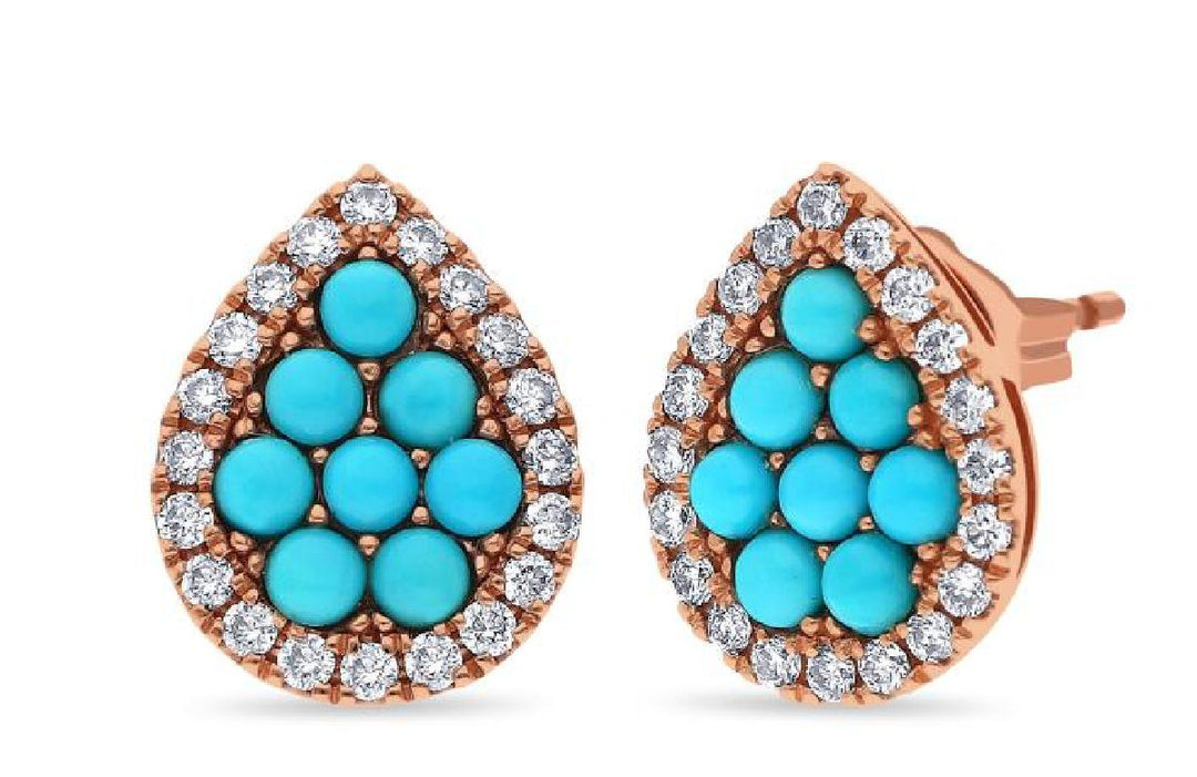 Strawberry Gold®Robins Egg Blue Turquoise™EARRINGS