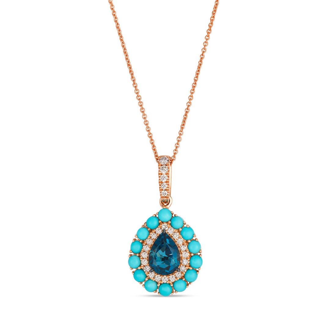 Strawberry Gold®Deep Sea Blue Topaz™PENDANT