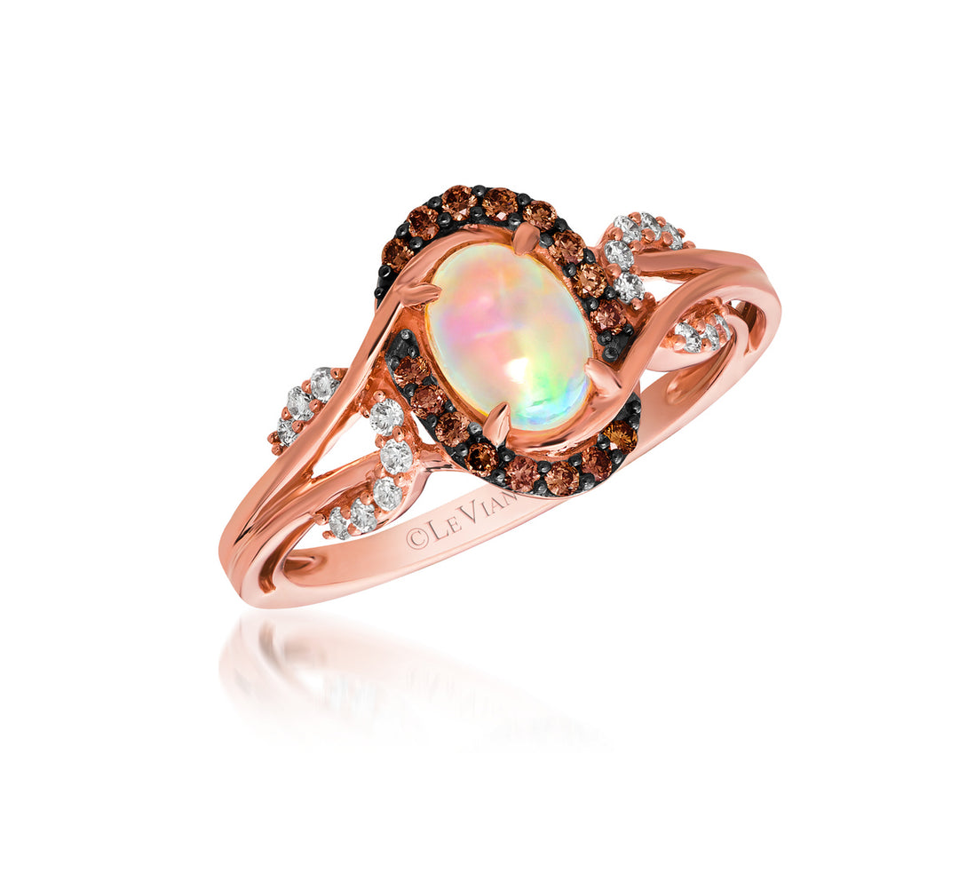 Strawberry Gold®Neopolitan Opal®RING