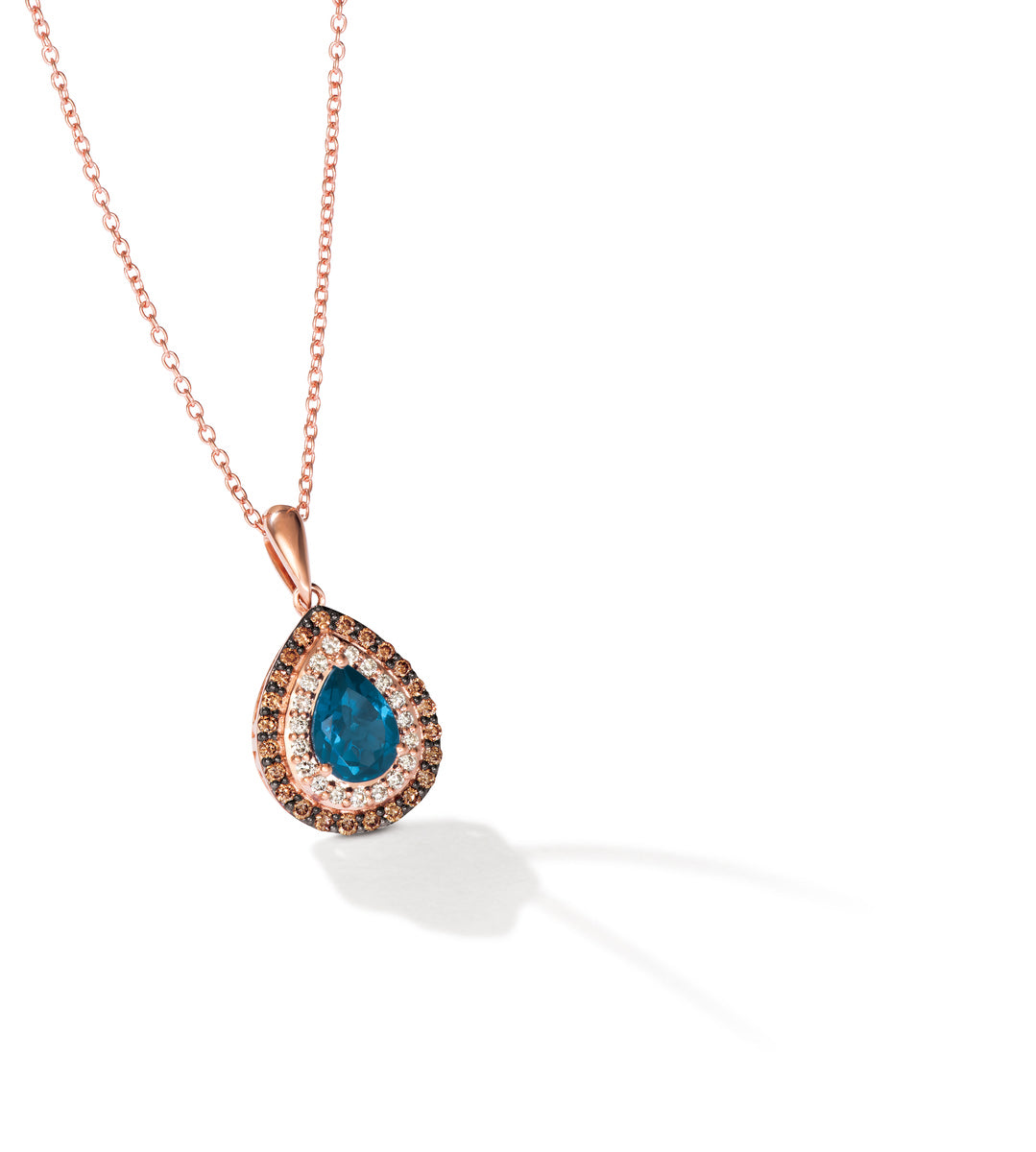 Strawberry Gold®Deep Sea Blue Topaz™PENDANT