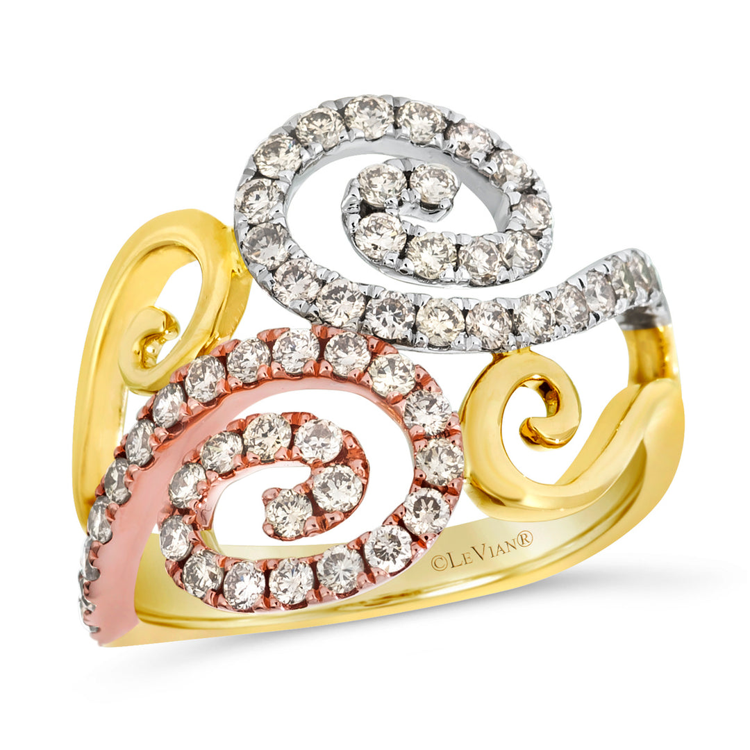 Tri Color GoldNude Diamonds™RING