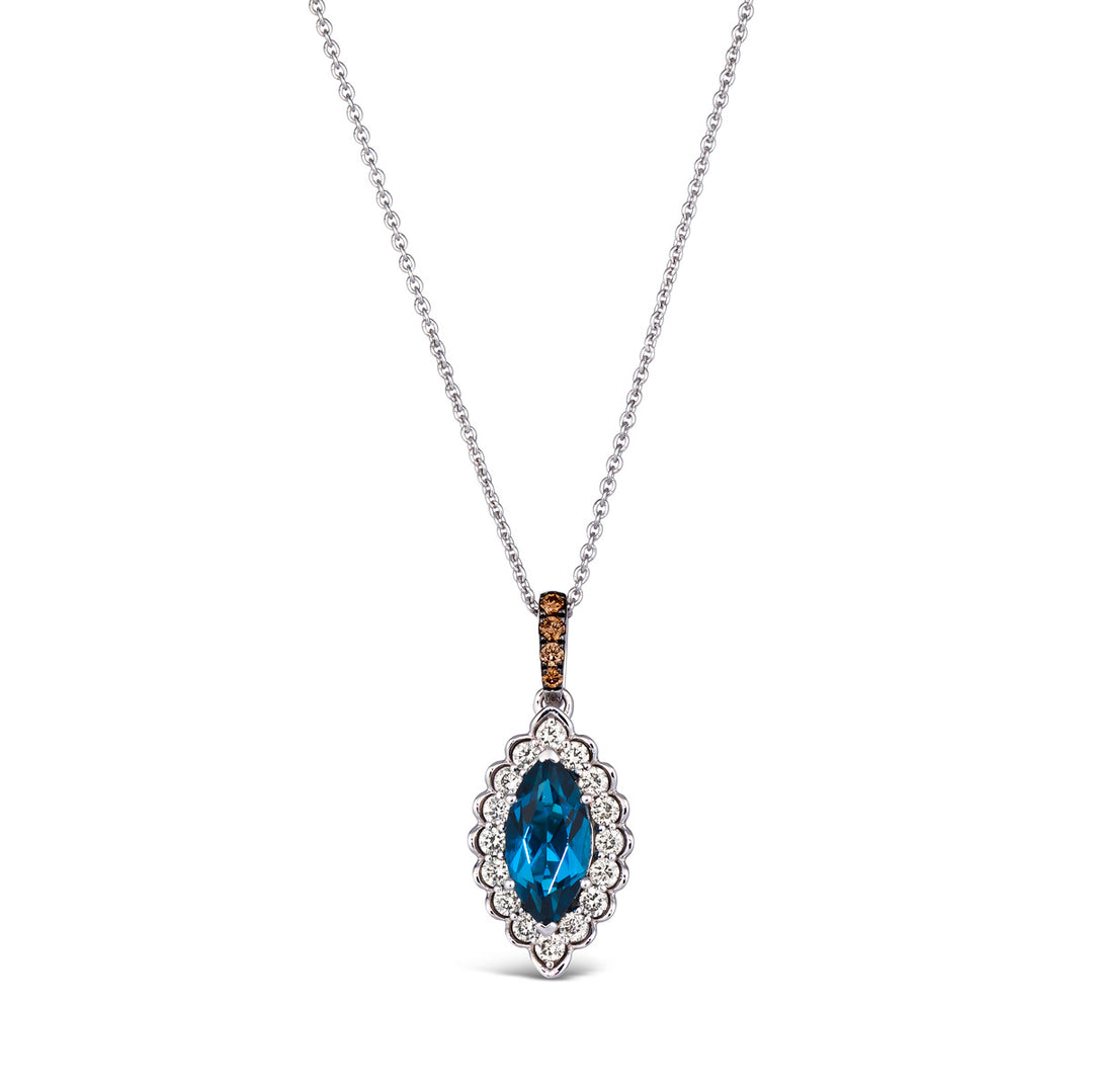 Vanilla Gold®Deep Sea Blue Topaz™PENDANT