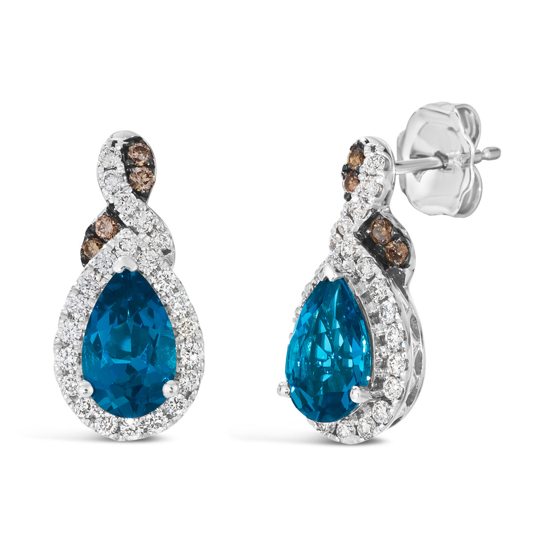 Vanilla Gold®Deep Sea Blue Topaz™EARRINGS